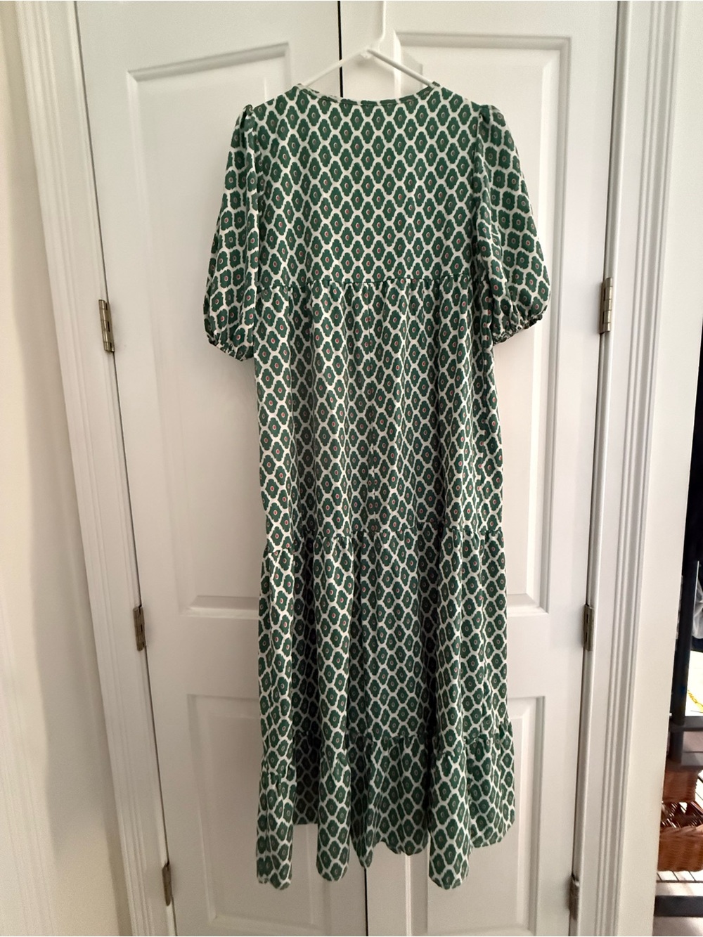 Cider Emerald Geometric Tie-Neck Maxi Dress - Picture 5 of 5